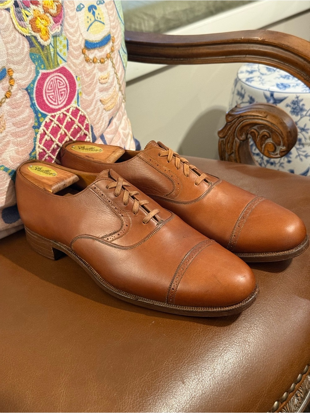 Polo Ralph Lauren Bench Made England Cap Toe Oxford 9.5D Crockett & Jones